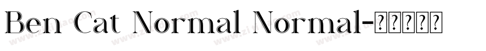 Ben Cat Normal Normal字体转换